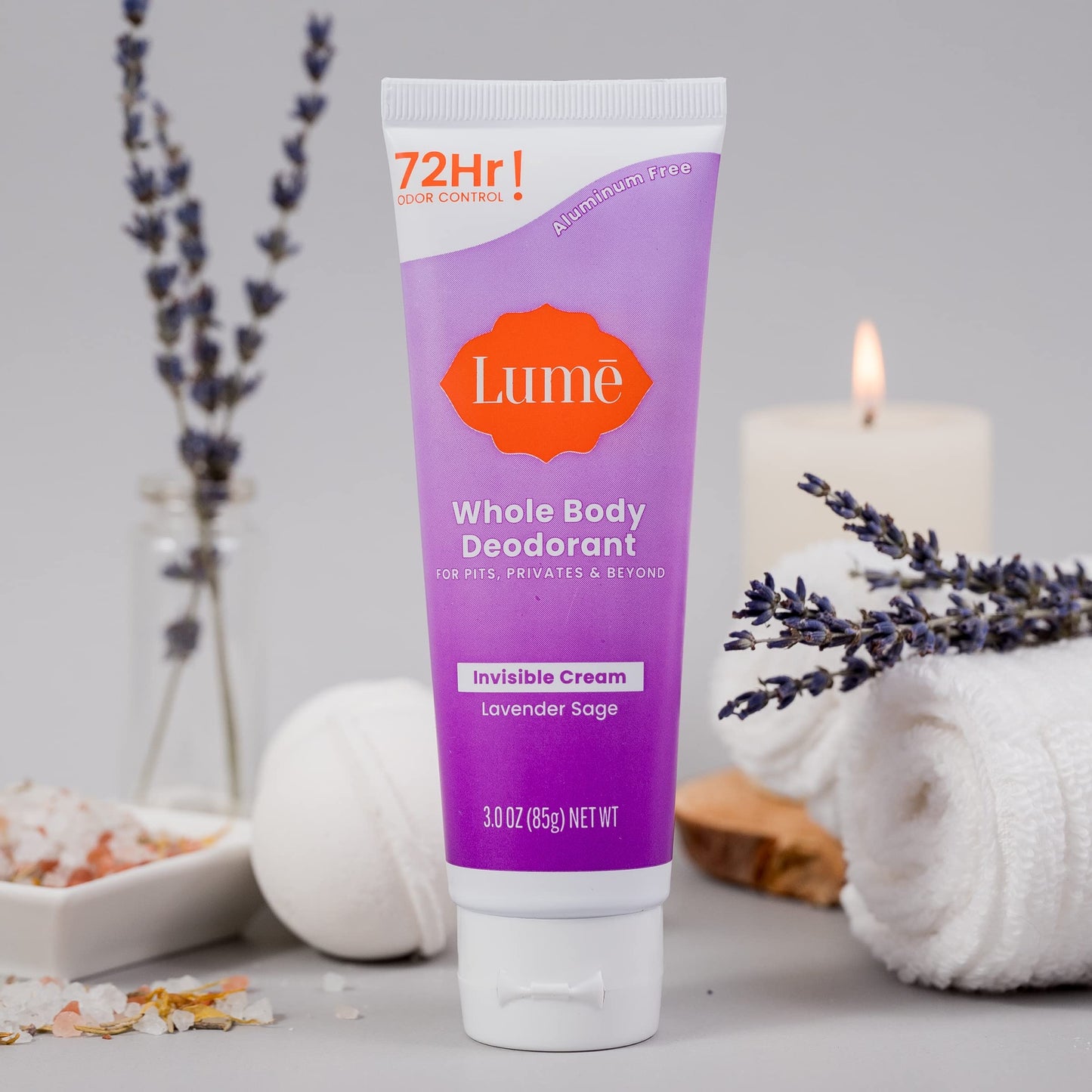 Lume Whole Body Deodorant - Lavender Sage | Aluminum-Free, 72-Hour Odor Control