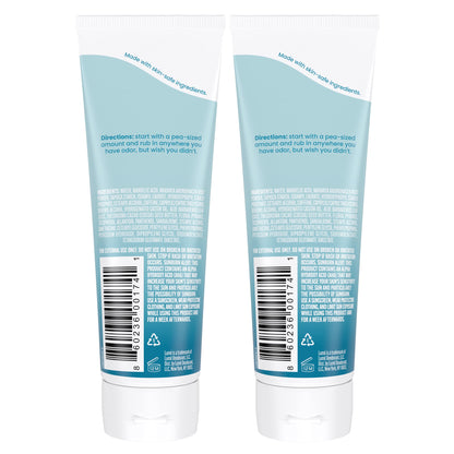Lume Whole Body Deodorant – Invisible Cream Tube, 72 Hour Odor Control – Aluminum & Baking Soda Free – Unscented (2-Pack, 3.0 oz)