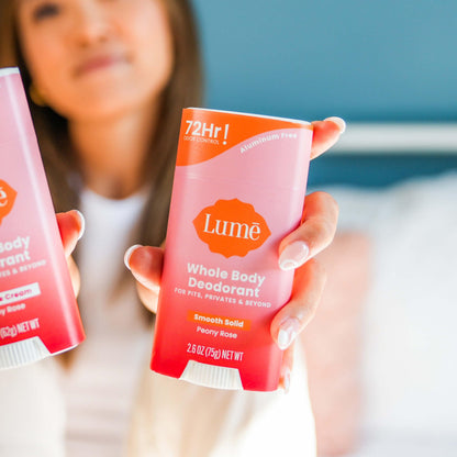 Lume Whole Body Deodorant & Soap – Aluminum-Free, Peony Rose (2.6 oz + 5 oz)