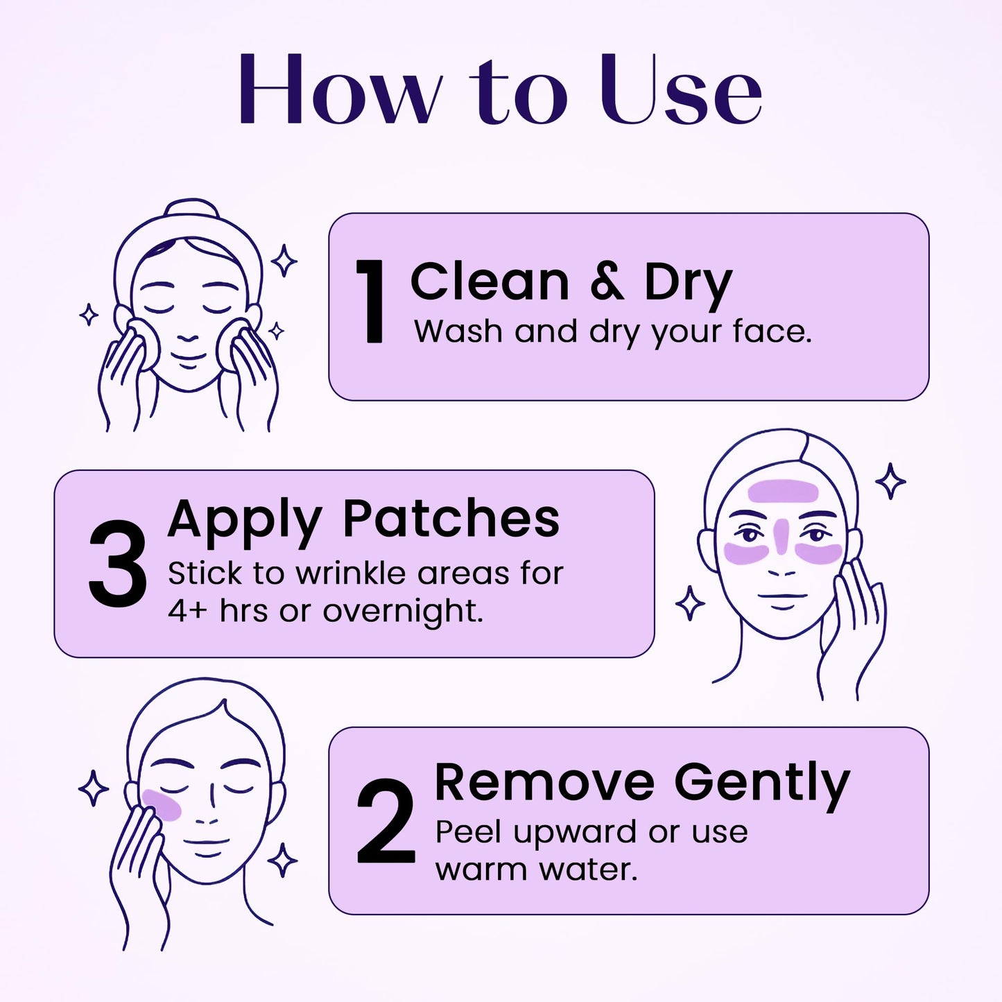 LumiDew Smile Line & Anti Wrinkle Patches – Overnight Face Tape for Forehead, Smile Lines & Lips