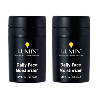 Lumin Daily Face Moisturizer for Men – Lightweight Niacinamide Hydration (50ml x 2)
