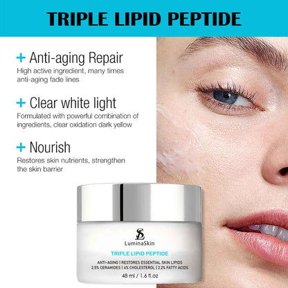LuminaSkin Triple Lipid Peptide – Restore Mature Skin | Advanced Anti-Aging Cream