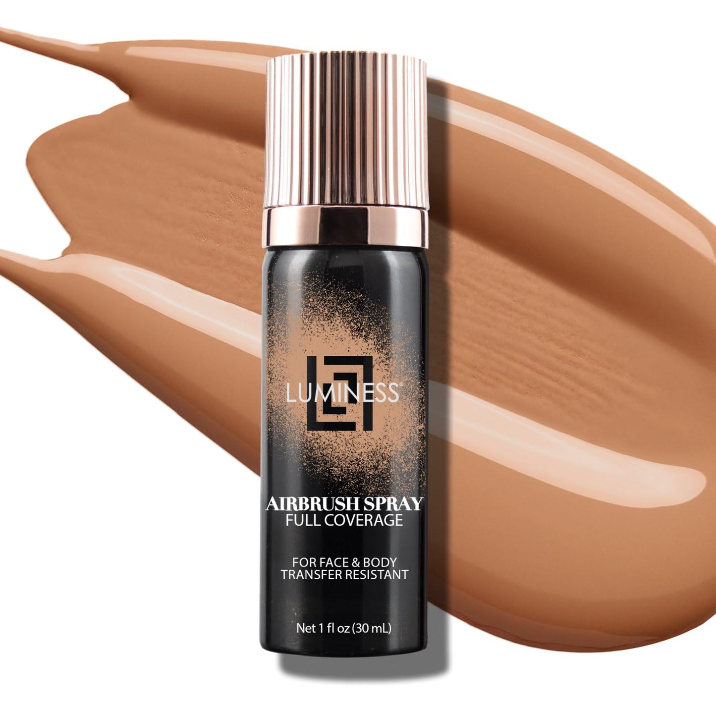 LUMINESS Airbrush Body Coverage - Tattoo Concealer Foundation for Face & Body | Water-Resistant, Long-Wear, Natural Finish - Light Tan