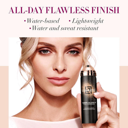 LUMINESS Airbrush Body Coverage – Tattoo Cover Up Foundation (Water-Resistant, Long-Wear, Warm)