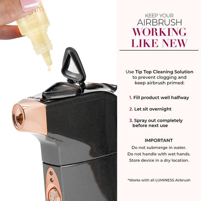 Luminess Breeze Duo Airbrush Makeup System – Medium Coverage, 9-Piece Kit with 2 Silk Foundations