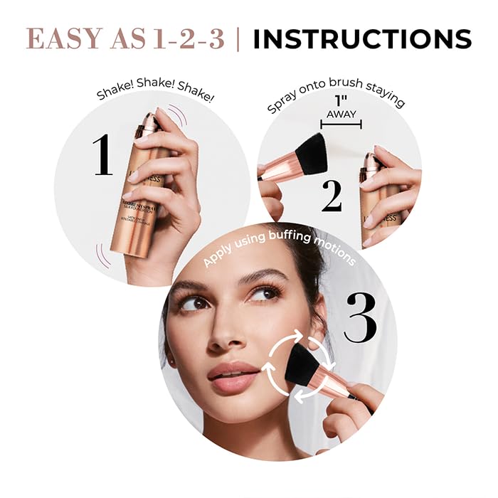 LUMINESS Silk Airbrush Spray Foundation (040-Medium) – Buildable Coverage, Hydration & Long-Lasting Finish