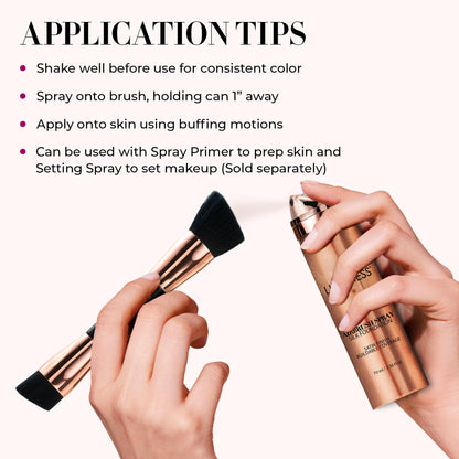 LUMINESS Silk Airbrush Spray Foundation Deep Dark – Hydrating Full Coverage