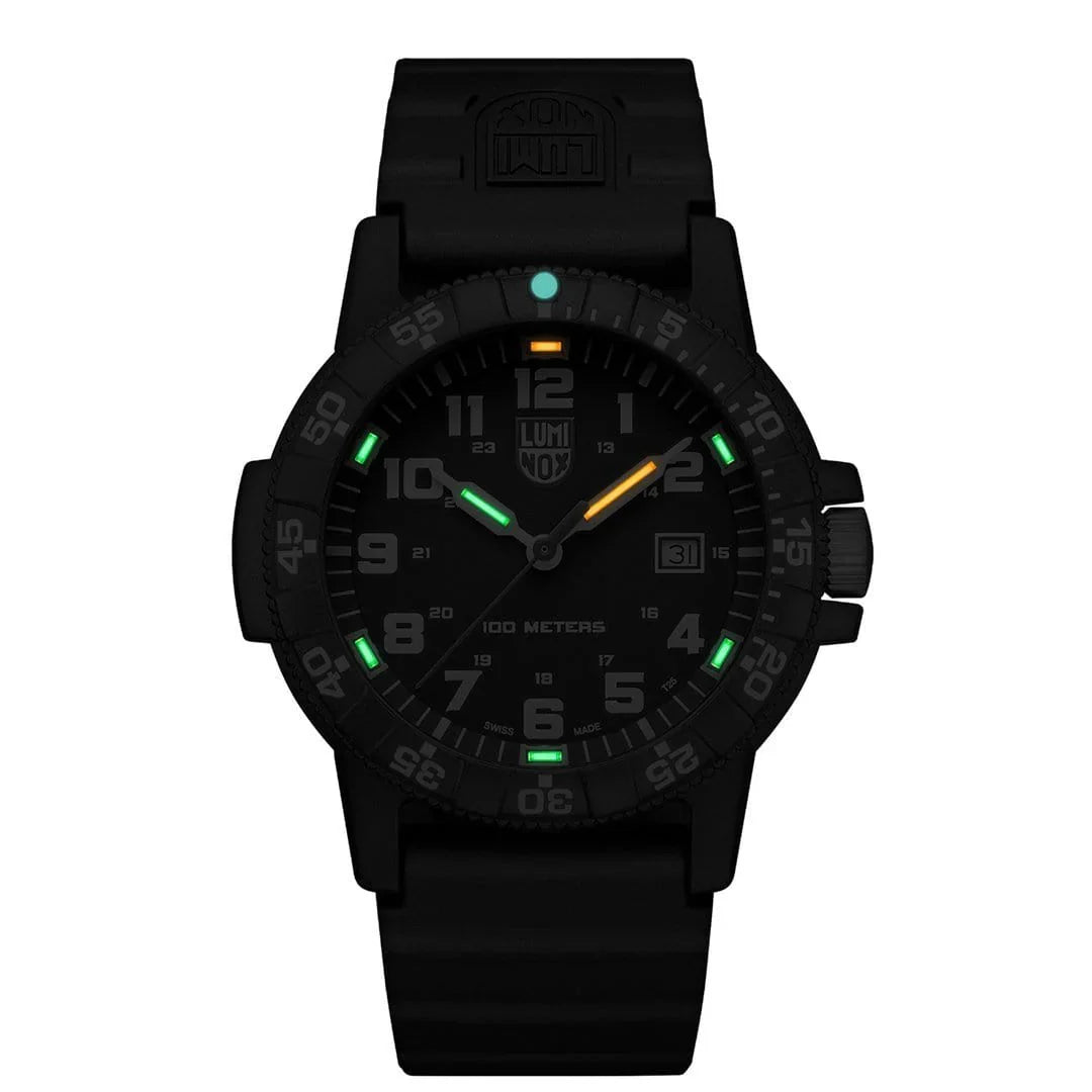 Luminox Leatherback SEA Turtle Giant 44 mm Outdoor Watch- Black/White Dial