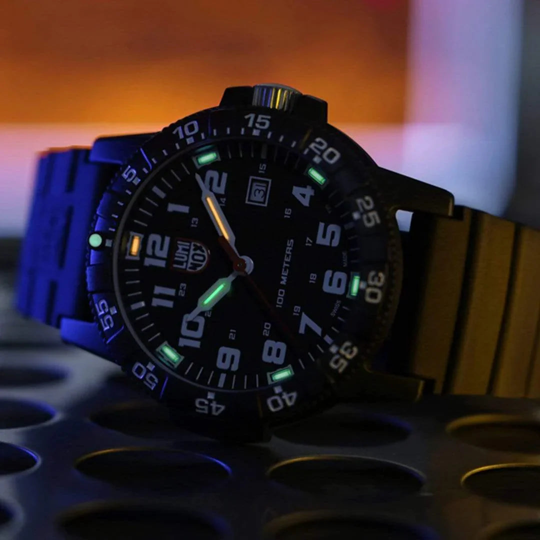 Luminox Leatherback SEA Turtle Giant 44 mm Outdoor Watch- Black/White Dial