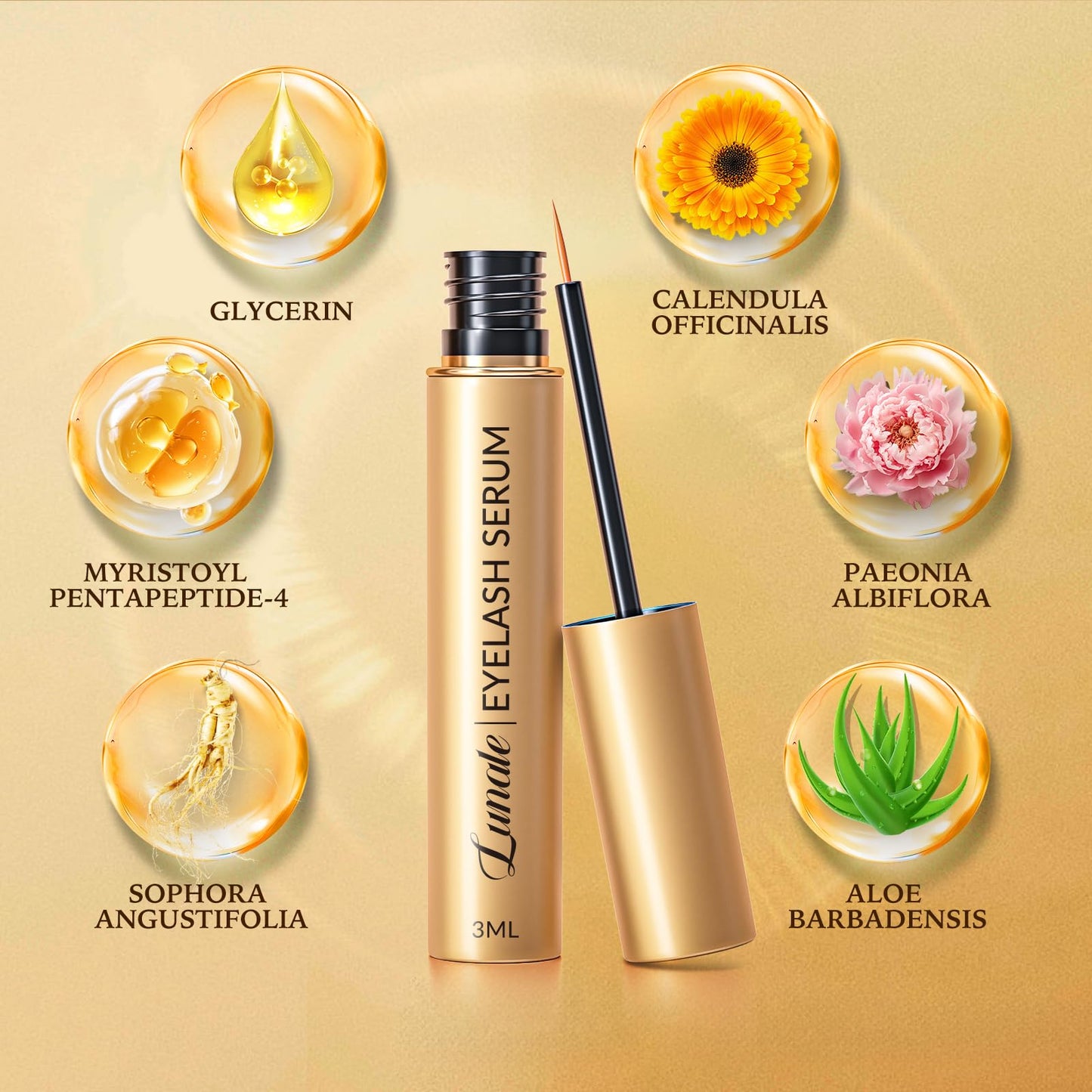 Lunale Eyelash Growth Serum – Advanced Formula for Thicker, Longer Lashes (3ml)