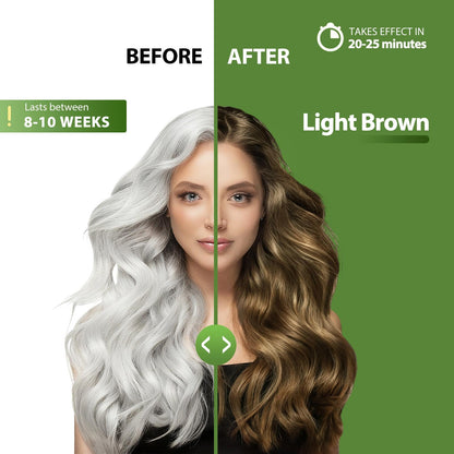Lunory Light Brown Hair Dye Shampoo – 3-in-1 Color, Ammonia-Free & Paraben-Free
