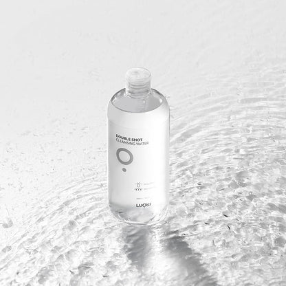 LUOKI Double Shot Cleansing Water 500ml (Pack of 2) – Hypoallergenic Micellar Makeup Remover