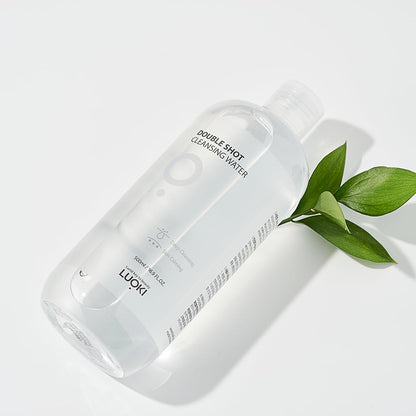 LUOKI Double Shot Cleansing Water 500ml (Pack of 2) – Hypoallergenic Micellar Makeup Remover