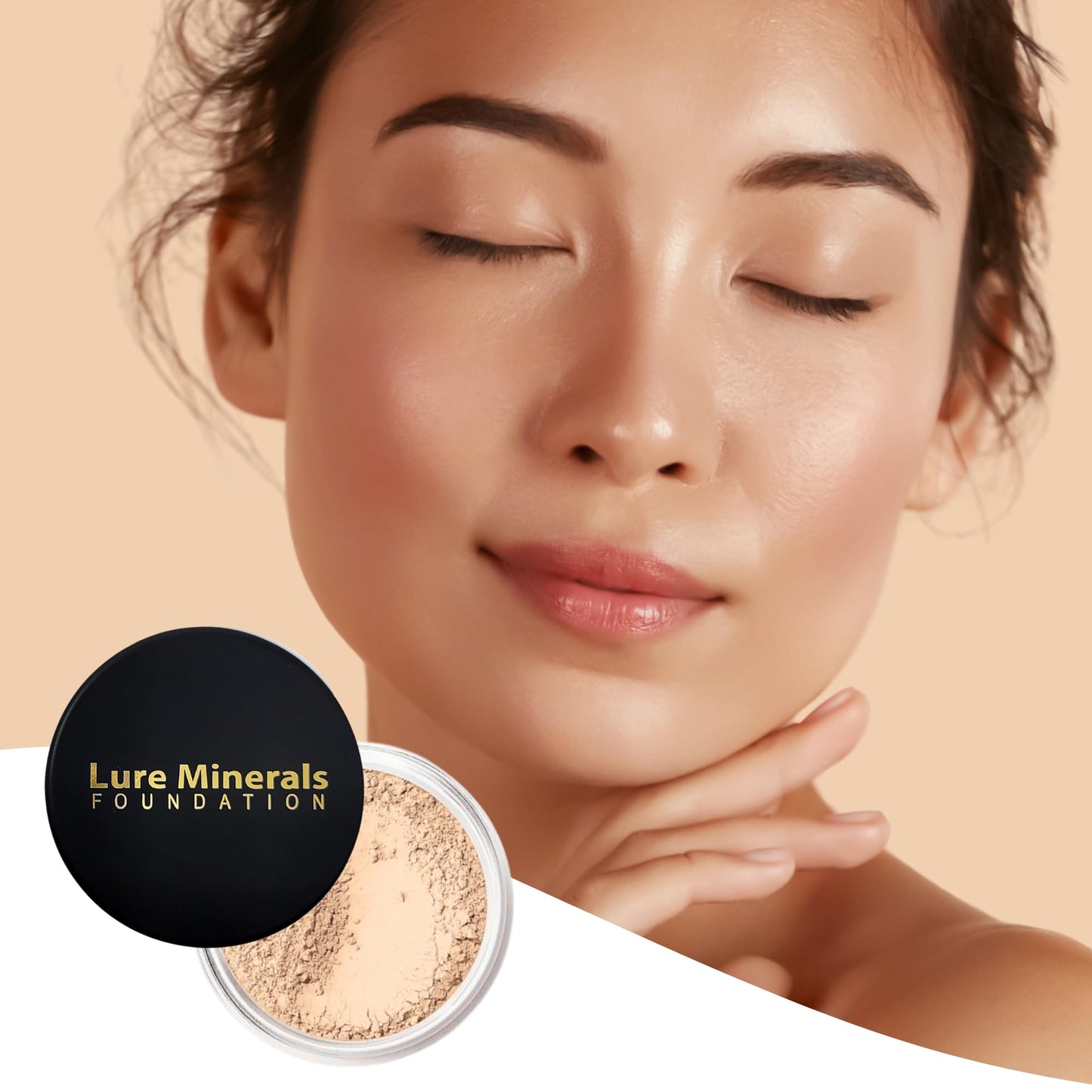 Lure Minerals Foundation Loose Powder 8g Sifter Jar — Choose Color (Compare to Bare Minerals Fair Matte)