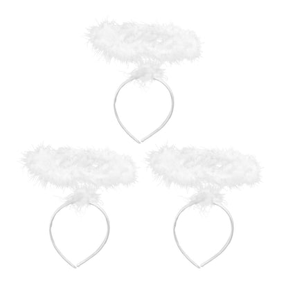 Lurrose 3pcs Angel Headbands White Halo – Halloween Costume Accessories
