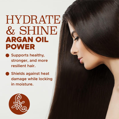 Luseta Argan Oil Shampoo & Conditioner Set – Thickening, Frizz Control, All Hair Types | Sulfate Free | 2 x 16.9 fl oz