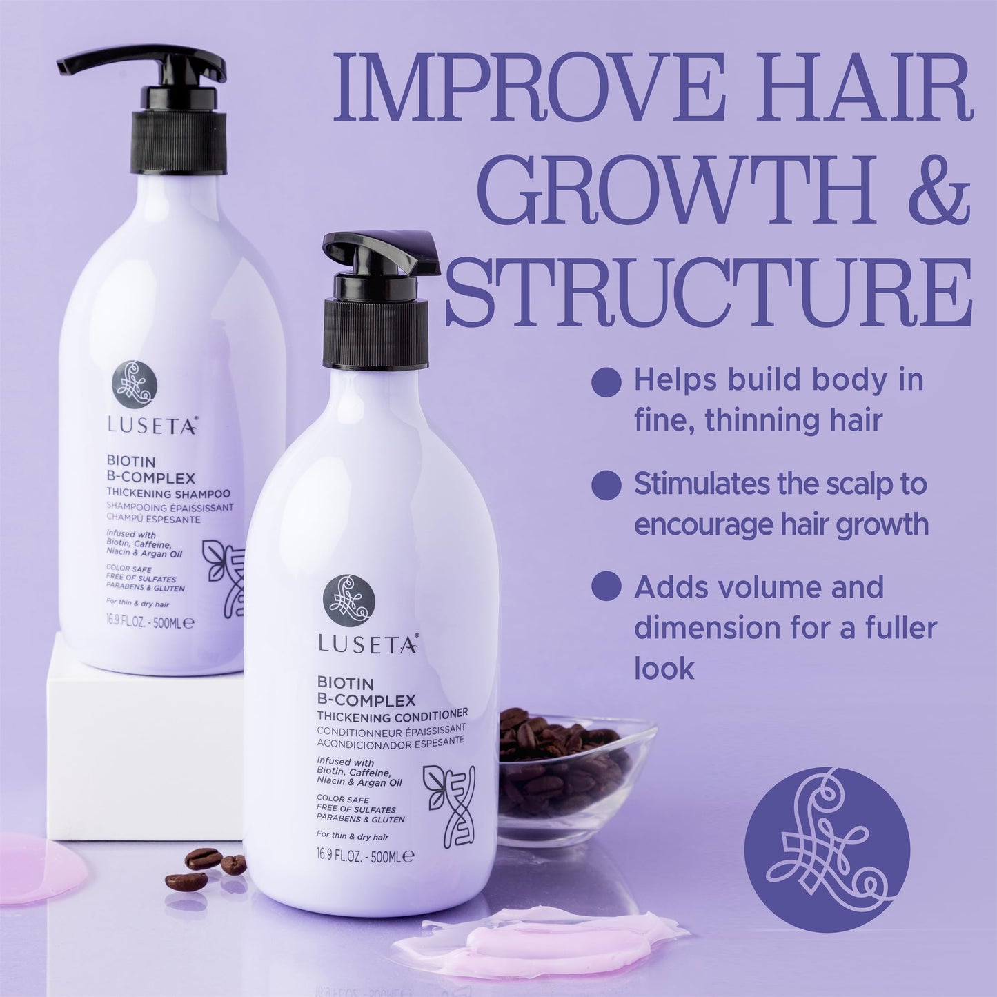 Luseta B-Complex Shampoo & Conditioner Set – Hair Strength & Volume