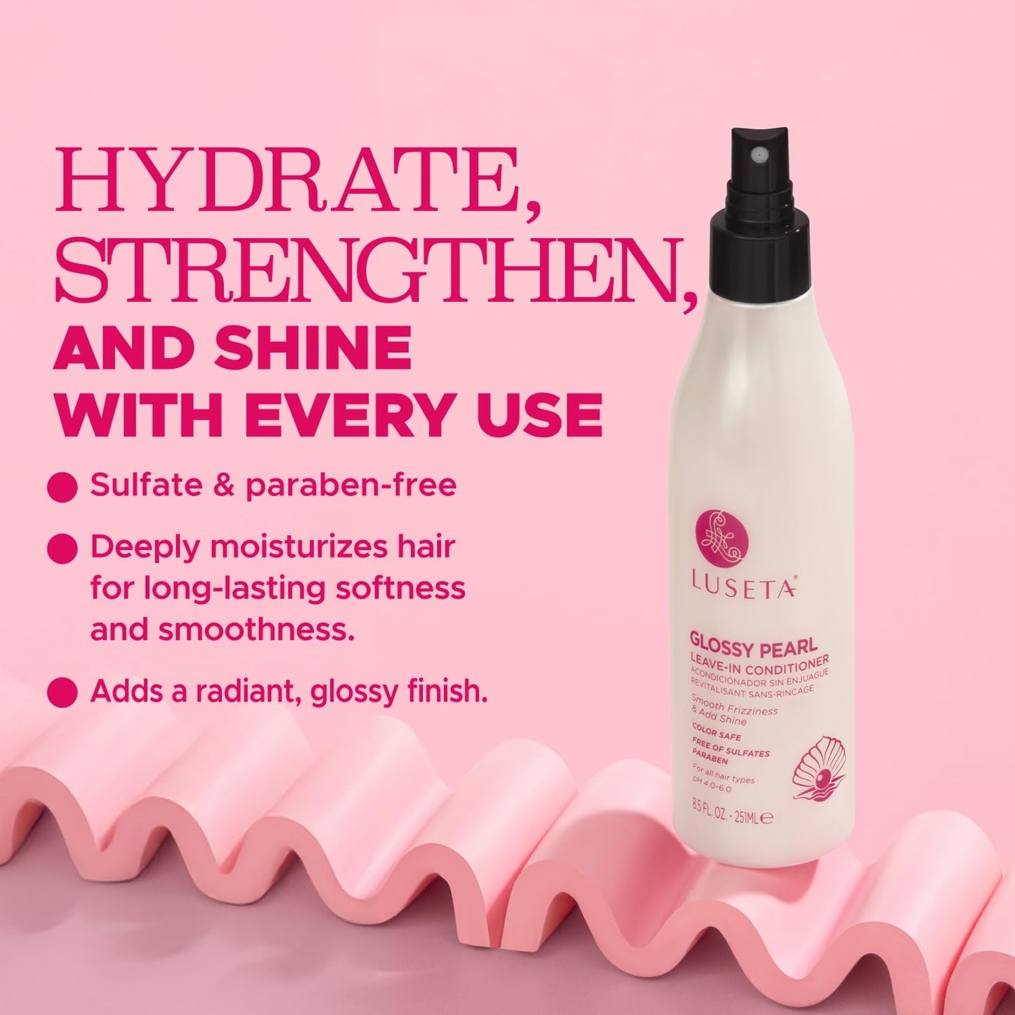 Luseta Glossy Pearl Leave-In Conditioner - Hydrate, Shine, and Smooth | 8.5oz