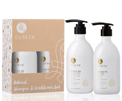 Luseta Marula Oil Shampoo & Conditioner Set for Fine & Dry Hair – 2 x 16.9 oz