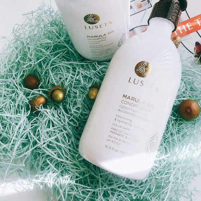 Luseta Marula Oil Shampoo & Conditioner Set for Fine & Dry Hair – 2 x 16.9 oz