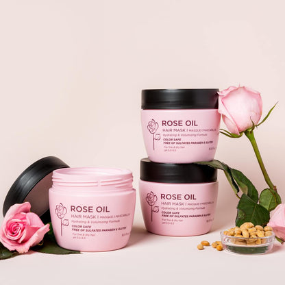 Luseta Rose Oil Hair Mask – Hydrating & Nourishing for Dry Hair | 16.9 oz | Sulfate & Paraben Free