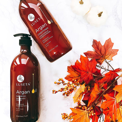 Luseta Argan Oil Moisture & Repair Shampoo & Conditioner Set – 2x33.8 oz