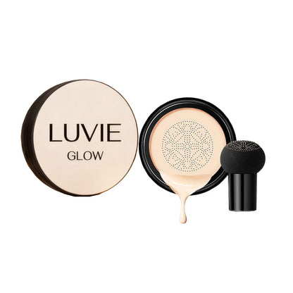 2026 Luvie Glow Foundation Cushion Ivory – Mushroom Head Air Cushion CC Cream