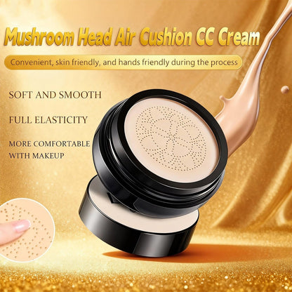 Luvie Foundation Cushion – 2026 Mushroom Head Air Cushion CC Cream in Ivory White