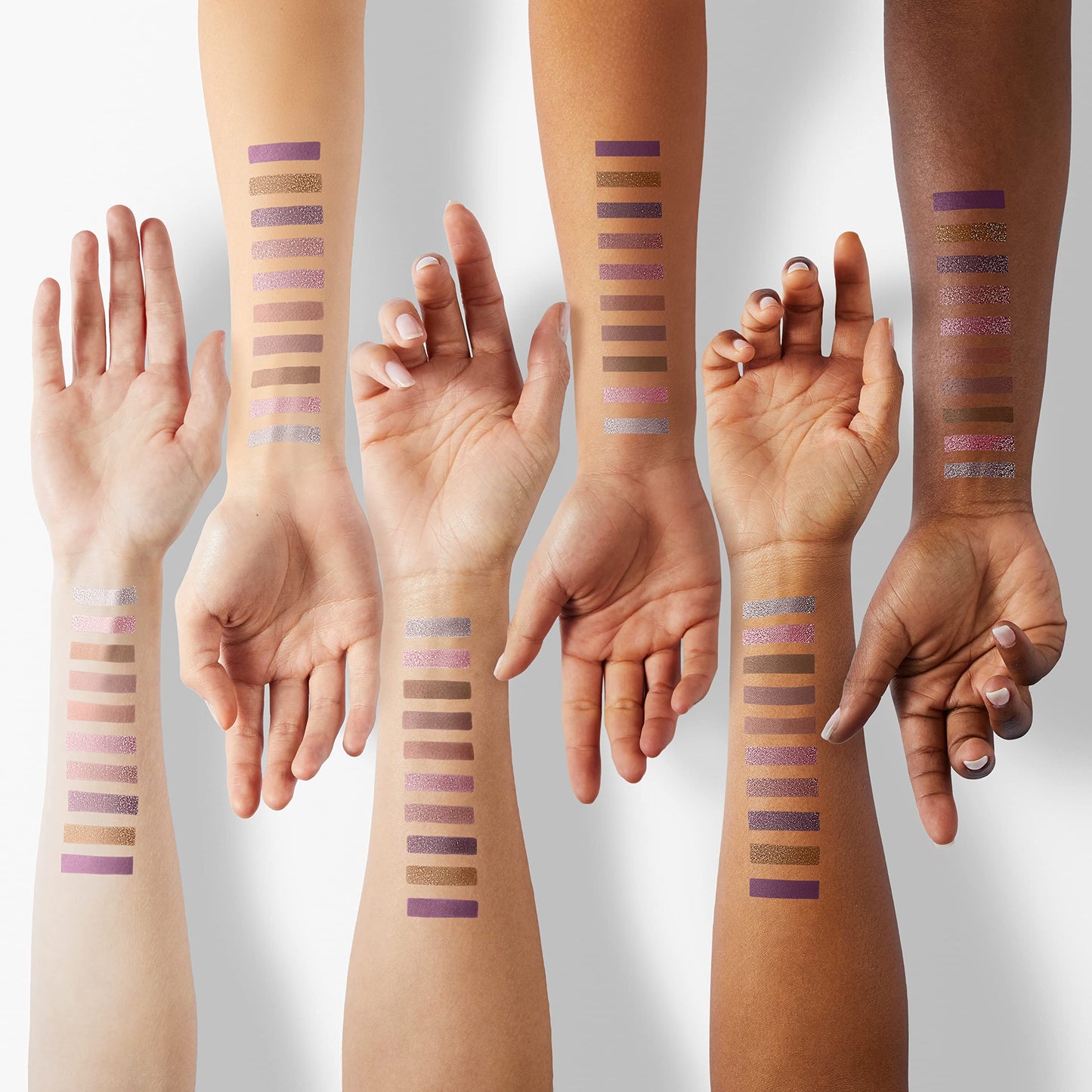 LUXAZA 10PCS Eyeshadow Stick Set – Shimmer & Neutral Brown Metallic Cream Pencils