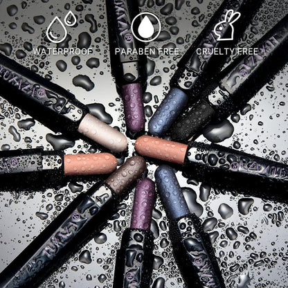Luxaza 6-Piece Eyeshadow Stick Set A07 Blue Grey – Matte & Metallic, Waterproof, Long-Lasting