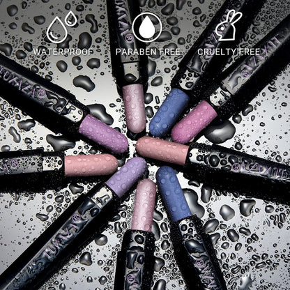 LUXAZA 6PCS Cream Eyeshadow Stick Set - Matte & Shimmer, Waterproof, Easy Glide, Purple Pink