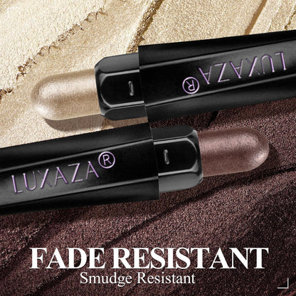 LUXAZA PRO Brown Eyeshadow Stick 6-Piece Set – Taupe Mauve Neutral Palette