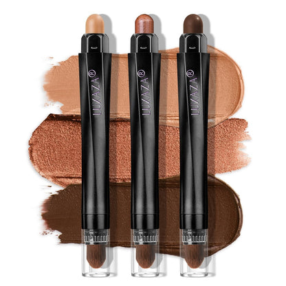 LUXAZA PRO Coral Island Eyeshadow Stick 3-Piece Set | Metallic Shimmer & Matte Cream Eye Shadow & Eyeliner – J2 Coral Island