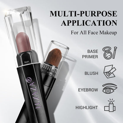 LUXAZA PRO Neutral Eyeshadow Stick 6-Piece Set — Smoky Rose Taupe & Dark Grey