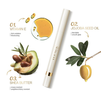 LUXAZA PRO 2PCS Eyeshadow Stick – Sunkissed-Glow with Built-in Brush & Sharpener