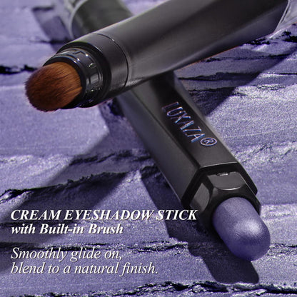 LUXAZA PRO Purple Eyeshadow Stick 6-Piece Set | Metallic Shimmer Cream Palette - BLUEBERRY