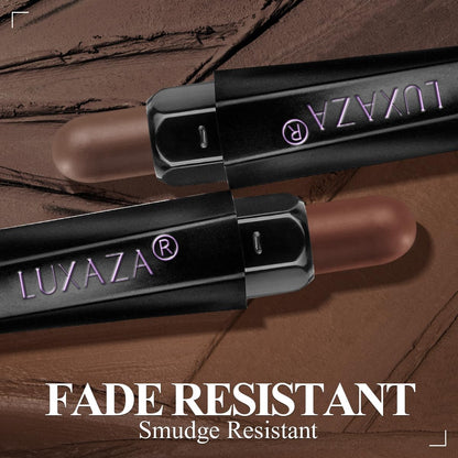 LUXAZA PRO Neutral Eyeshadow Stick 6-Piece Set — Smoky Rose Taupe & Dark Grey