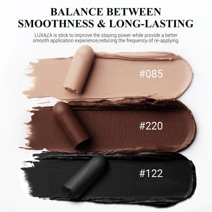 LUXAZA PRO Brown Eyeshadow Stick Set 3PCS – Cocoa Island Matte & Neutral Shimmer Palette