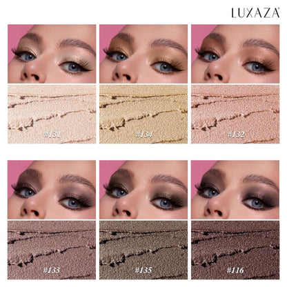 LUXAZA PRO Pink Ocean Eyeshadow Stick 6-Piece Set – Metallic Shimmer Eye Shadow & Eyeliner