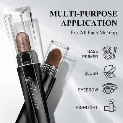 Luxaza Pro Plum Eyeshadow Stick Set 10pcs – Neutral Shimmer & Matte Cream Palette, Bronze Smoky Eyeliner, Cocoa Crush