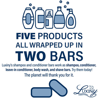 Luxiny Natural Fragrance Free Conditioner Bar – Sulfate-Free, Made in USA, 50g, Up to 75 Uses