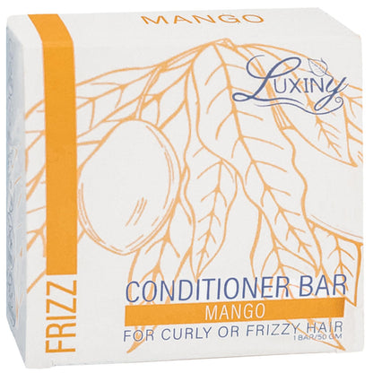 Luxiny Mango Conditioner Bar — Sulfate-Free, Travel-Ready for Normal to Dry Hair (50g, USA) | Up to 70 Uses