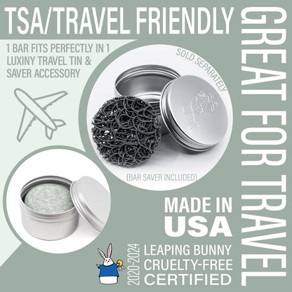 Luxiny Tea Tree Mint Shampoo & Conditioner Bar Set – Sulfate-Free, Made in USA