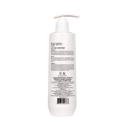 Luxliss Keratin Daily Care Shampoo & Conditioner Set – 2 Pack (16 oz each) for Chemically Treated Hair, Anti-Frizz & Repair