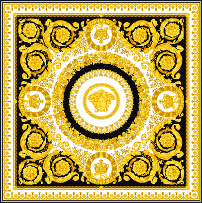 Luxurious Baroque Pattern Fabric in Black and Gold