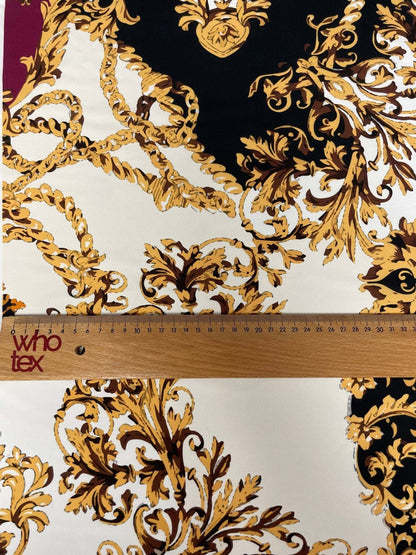 Luxury Baroque Zebra Chain Fabric by Metre