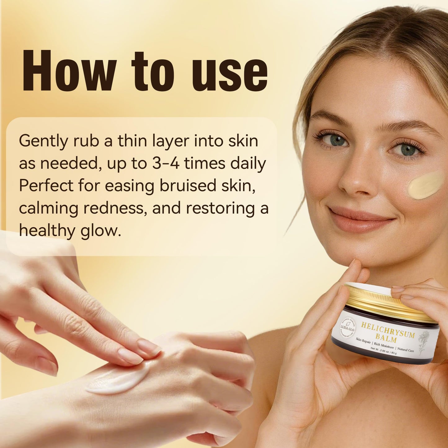 Luzia Glo Helichrysum Healing Balm – Ultra-Repair Skin Salve for Scars & Dry Skin