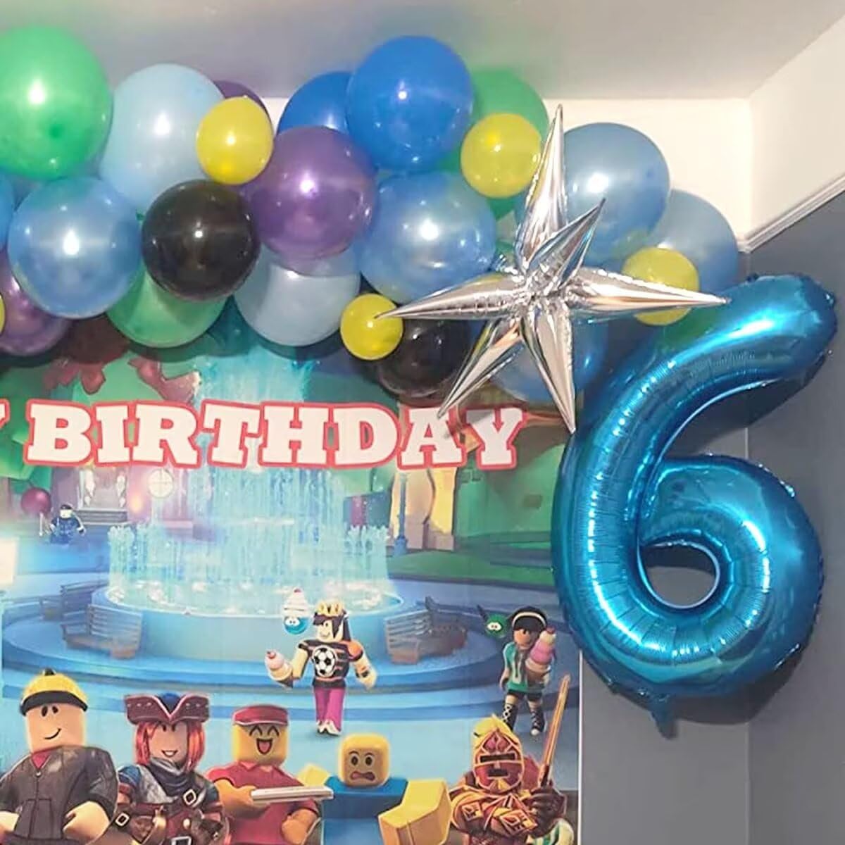 LVMOQIQIU 40 Inch Blue Foil Number Balloon 22 – Large Party Decor for Birthday, Anniversary, Wedding
