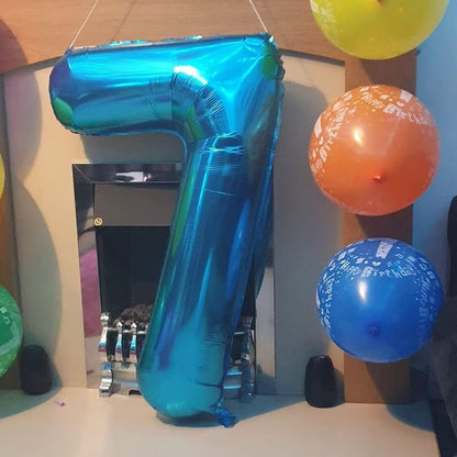 LVMOQIQIU 40 Inch Blue Foil Number Balloon 22 – Large Party Decor for Birthday, Anniversary, Wedding