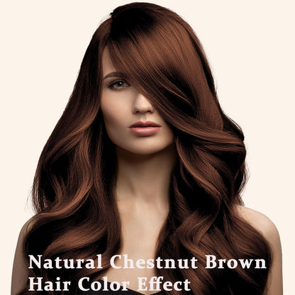 Lymznus Chestnut Brown Hair Dye Shampoo 3-in-1 – Instant Color, Cleanse & Condition